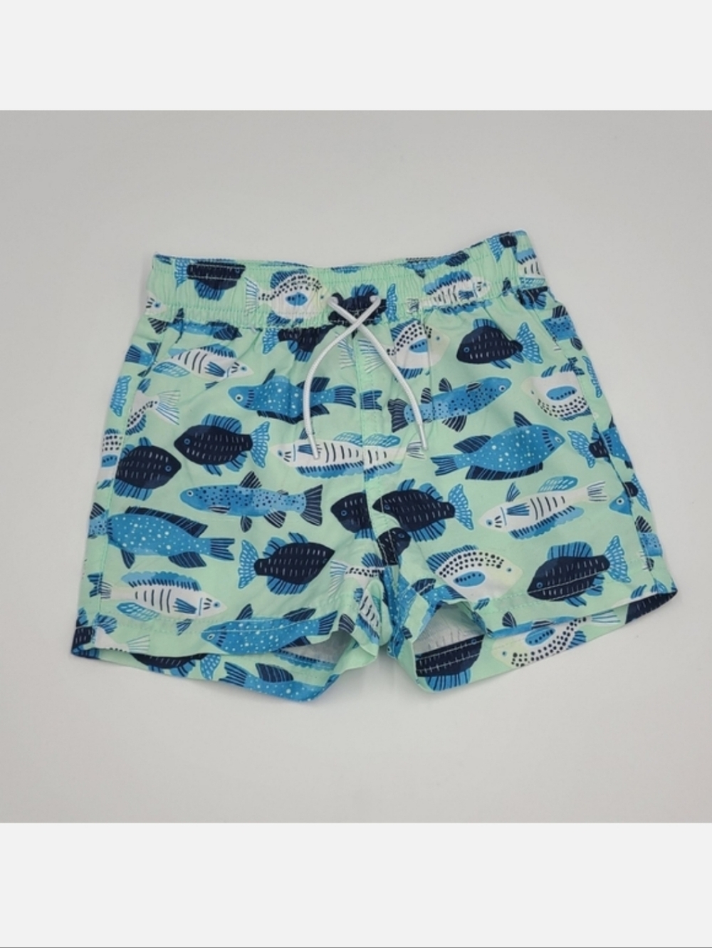 Janie and Jack baby boy fish print swim trunks size 3-6 months